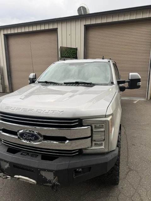 2019 Ford Super Duty F350 front view after repair and refinish