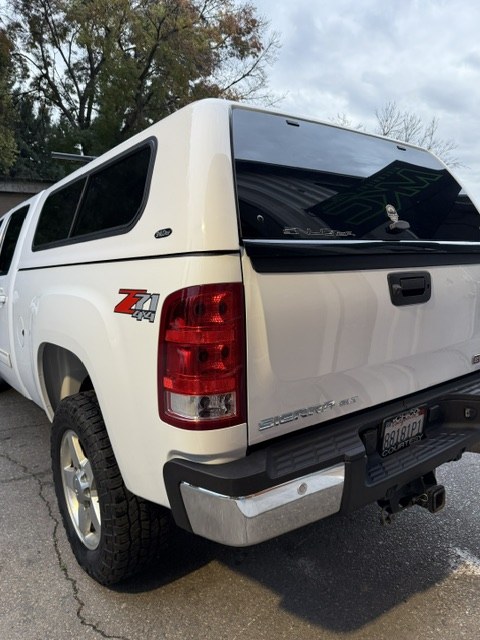2011 GMC Sierra after rear collision repair and factory color match