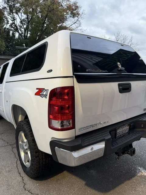 2011 GMC Sierra after rear collision repair and factory color match