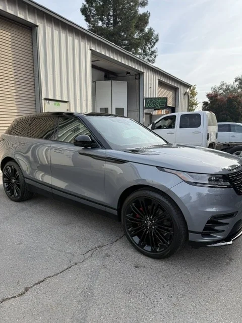 2024 Range Rover, front three-quarter view after rear bumper repair and detail